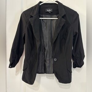 by & by Classic Black Blazer 3/4 Sleeve Size S